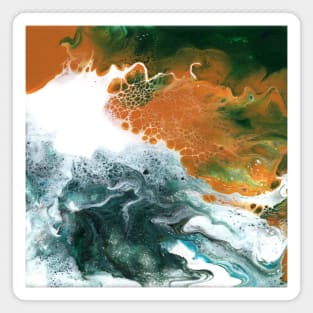 Abstract Wave Fluid Art Magnet